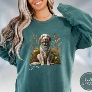 Custom Clumber Spaniel Dog Sweatshirt, Comfort Colors Custom Dog Shirt Vintage, Cute Dog Mom Gift, Personalized Dog Lover Gift