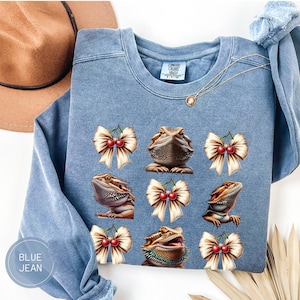 Shirt baardagaam, sweater coquette Cherry Beardie, cadeau reptielenminnaar, Bartagame ronde hals, grappig huisdier hagedis T-shirt, reptielenkweker