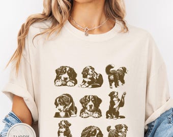 Shirt Berner Sennenhond, comfort kleuren Berner moeder T-shirt, cadeau voor trui moeder Berner, geschenken Berner Sennenhond, cadeau hondenliefhebber
