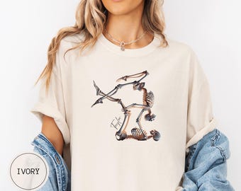 Custom Acro Yoga Shirt, Personalized Acroyoga Skeleton Halloween T-Shirt, Gothic Skeleton Sports, Comfort Colors Acrobalance Instructor Gift