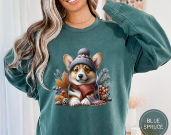 Sweat-shirt Unisexe Corgi - Motif 'Pembroke Welsh Corgi Avec Lumières De Noël' - Neuf Sans étiquette - Marque Gildan