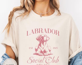 Comfort Colors Labrador Retriever Shirt, Black Lab Social Club Mom Sweatshirt, ChocolateYellow Labrador Retriever Gift For Dog Mom Owner