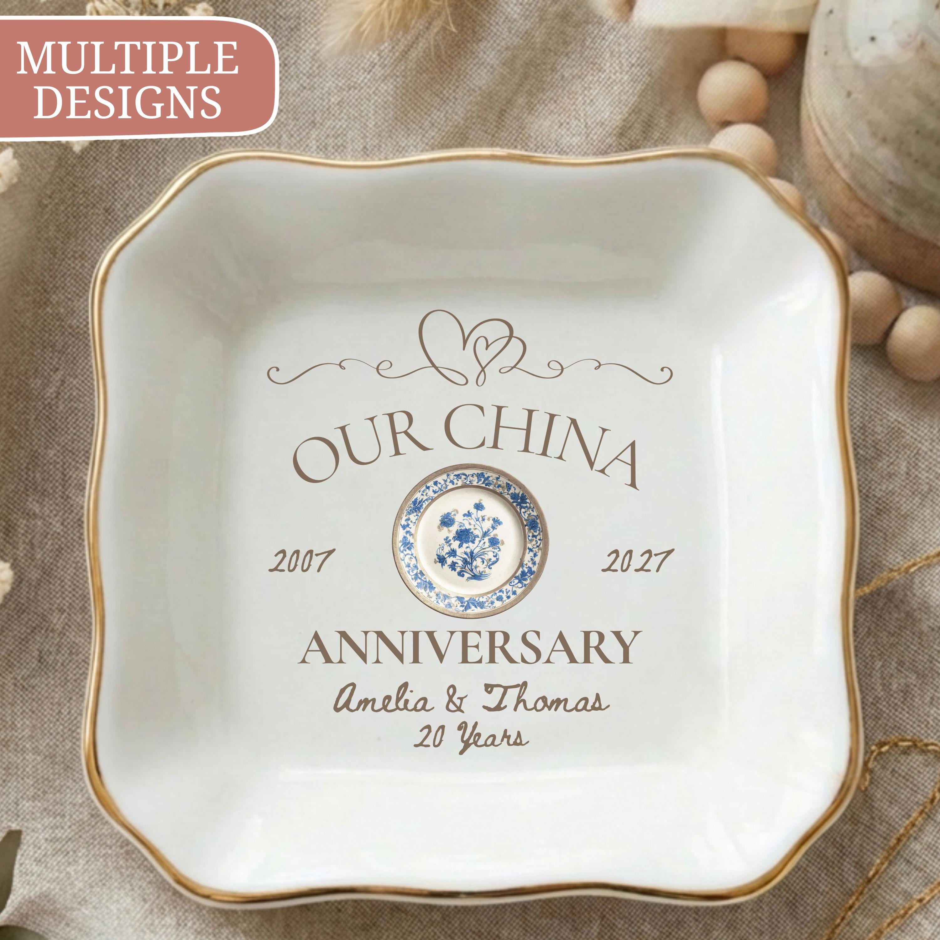 20th Anniversary Plates - Etsy