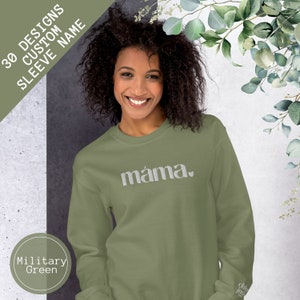 Custom Czech Mama Embroidered Sweatshirt, Personalized Mom Hoodie With Kids Names Sleeve, New Mom Gift, Custom Embroidery, Czechia Mother