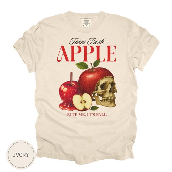 Trendy Summer Fruit Tshirt, Farmers Market Retro Apple Shirt