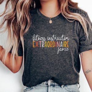 Custom Fitness Instructor Shirt, Personalized Fitness Instructor Gift for Fitness Instructor, Fitness Teacher, Fitness Coach Gift Birthday