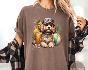 Custom Cavapoo Dog Shirt Sweatshirt, Comfort Colors Custom Dog Shirt Vintage, Cute Dog Mom Gift, Personalized Dog Lover Shirt, Cavapoo Mom