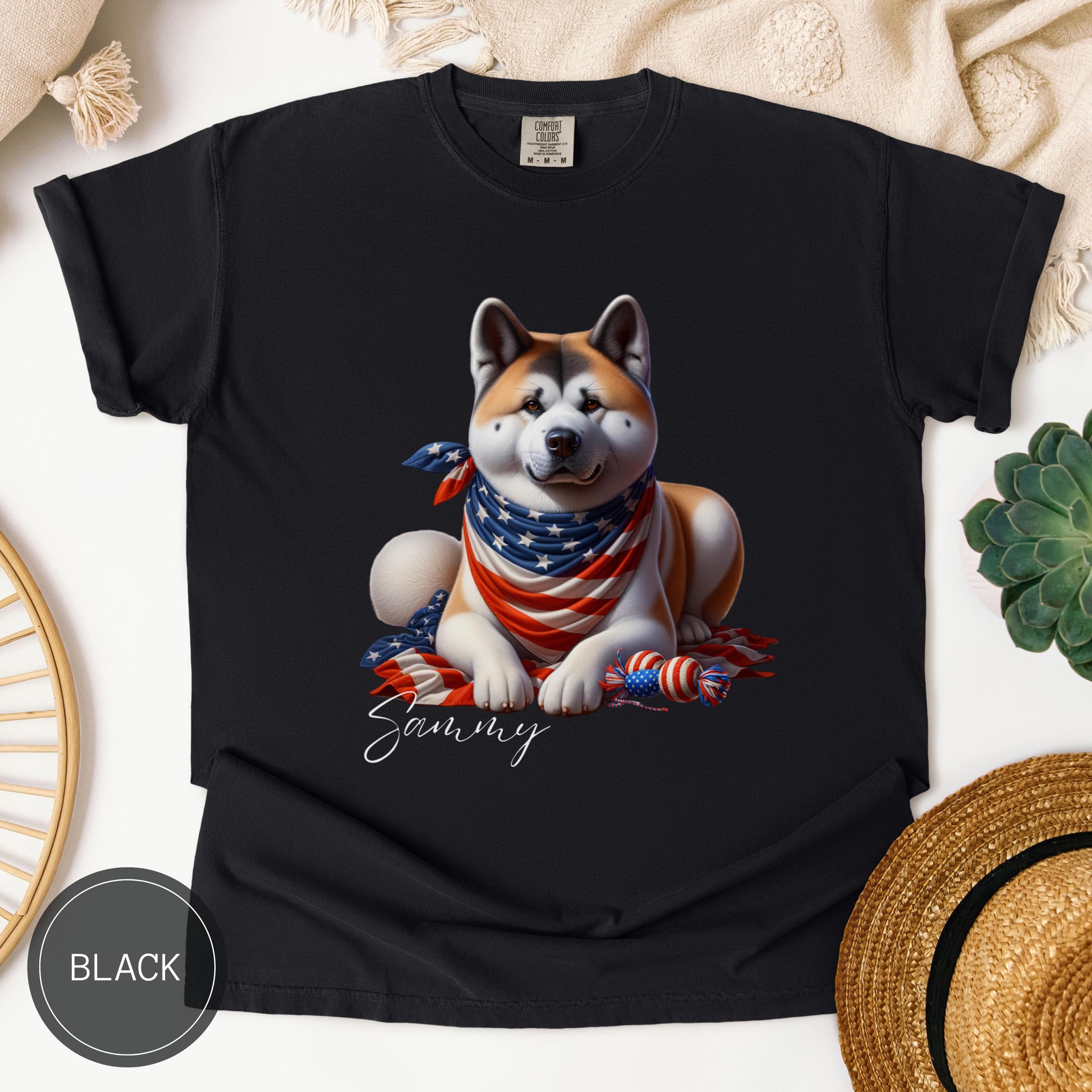 Custom Akita Dog 4th of July Dog Shirt, Fourth of July Tshirt