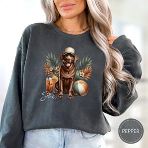 Custom Chesapeake Bay Retriever Dog Shirt Sweatshirt, Comfort Colors Custom Dog Shirt Vintage, Cute Dog Mom Gift Personalized Chessie Shirt
