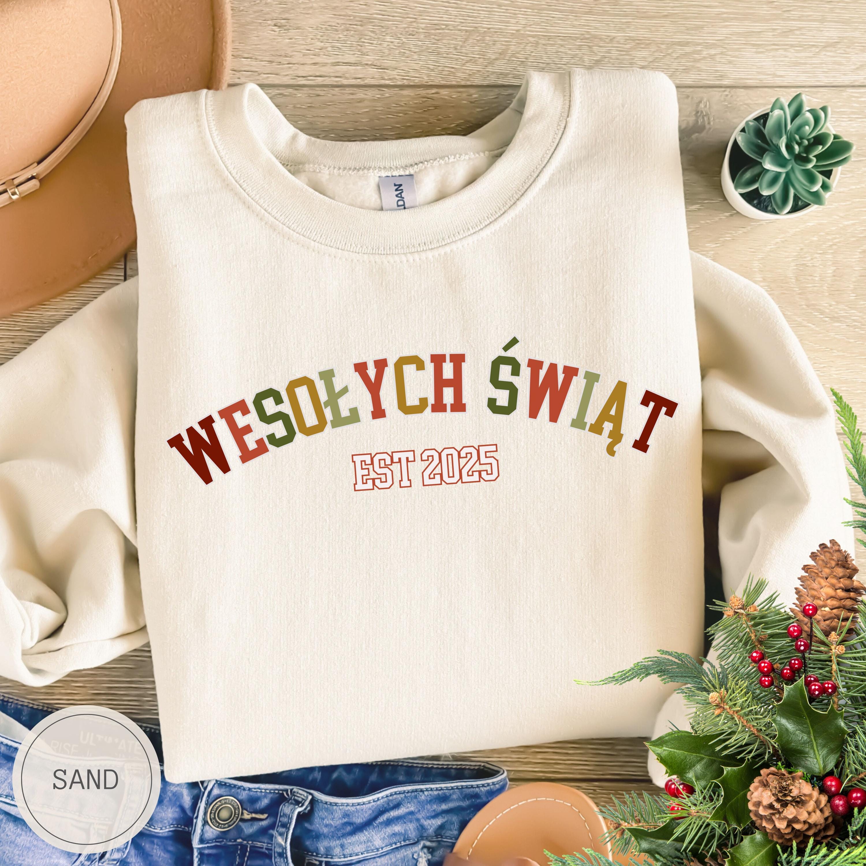 Polish Christmas Sweater, Merry Christmas Sweatshirt in Polish