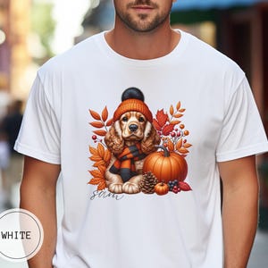 Custom Cocker Spaniel Dog Comfort Colors Shirt For Fall Dog Name Shirt, Dog Halloween Shirt, Dog Mom Gift Personalized Cocker Spaniel Gift