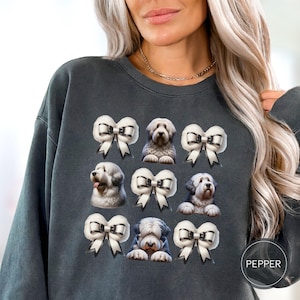 Old English Sheepdog Dog Sweatshirt, Comfort Colors Sheepie Dog Shirt, Sheepdog Mom Dad Gift, OES Dog Owner Gift, Bobtail Sheepdog Gift