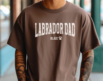 Custom Comfort Colors Labrador Retriever Shirt, Black Lab Dad Sweatshirt, Black Chocolate Yellow Labrador Retriever Gift, Labrador Dad Gift