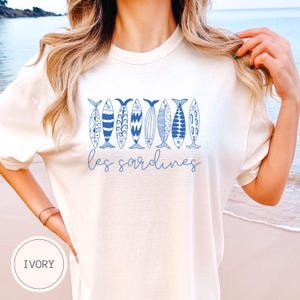 Sardine Shirt, Tin Fish T-Shirt, Comfort Color © Coastal Granddaughter, Fisherman Aesthetic, Oceancore Aesthetic Tshirt Tinned Fish Tee