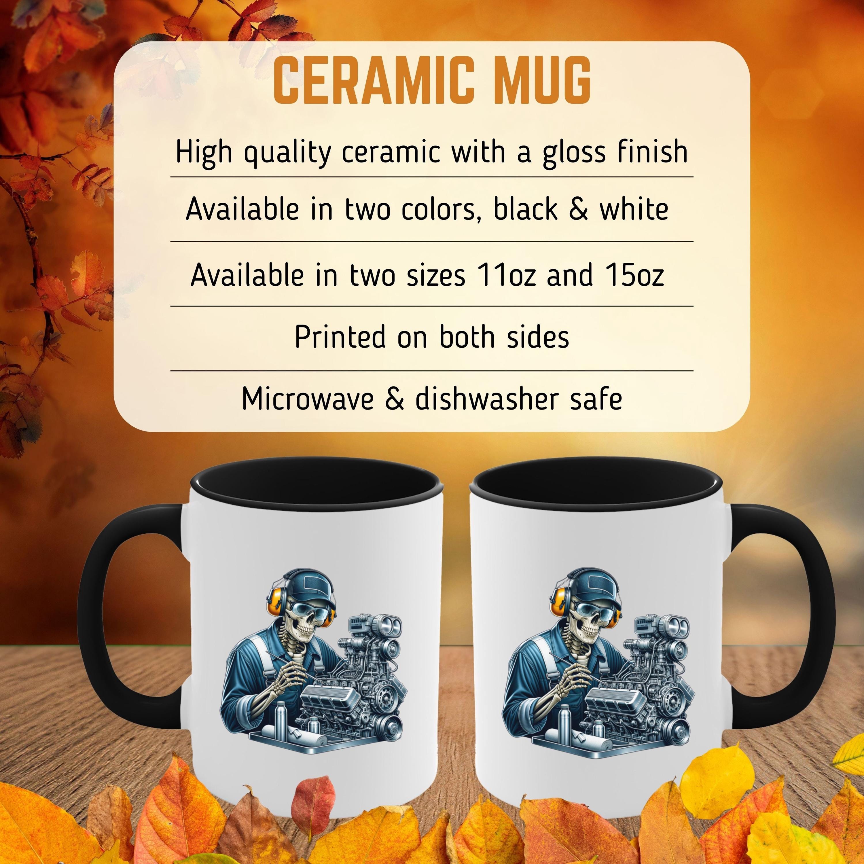 Tazza Divertente Per Autofficina Tazza Caffè Con Chiave Auto - Idea Regalo Per Meccanici Bianco Nero 835091 Tazza Lavabile Lavastoviglie
