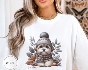 Custom Morkie Dog Christmas Sweatshirt, Comfort Colors Dog Christmas Shirt, Morkie Dog Mom Gift, Personalized Dog Owner Gift Morkie Sweater