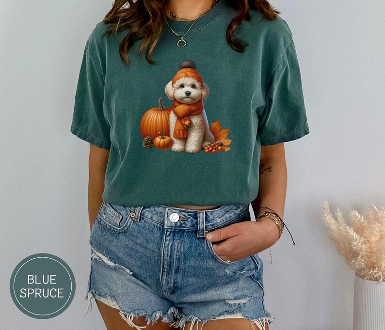 Custom Poochon Dog Comfort Colors® Shirt for Fall Dog Name Shirt, Dog