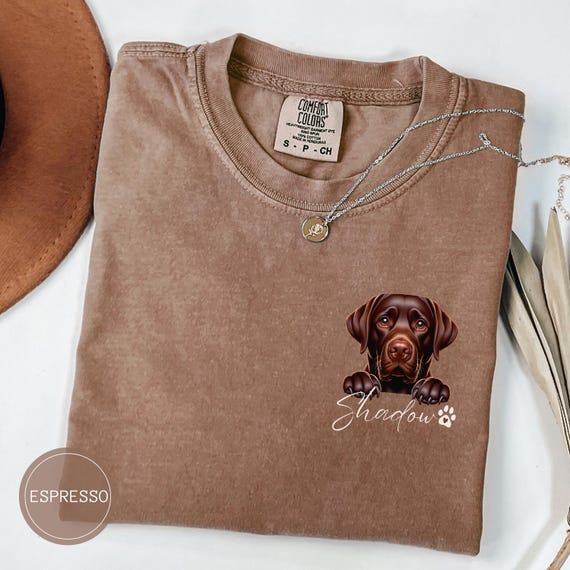 Custom Comfort Colors Chocolate Lab Mom Sweatshirt, Labrador Retriever Shirt, Black Yellow Labrador Retriever Gift For Dog Mom Dad Lab Mama