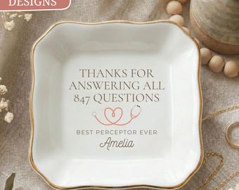 Funny Nurse Preceptor Gift, Thanks for Answering Questions Ring Dish, RN Mentor Thank You, Personalized Nursing Appreciation Keepsake