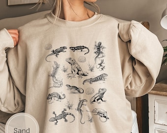 Bearded Dragon Sweatshirt, Reptile Lover Gift, Bartagame Tshirt, Pet Lizard, Beardie Shirt, Vintage Cottagecore Clothing,Exotic Animal Shirt