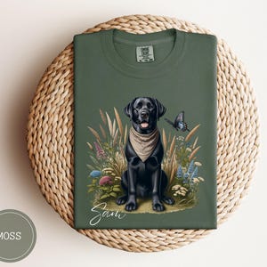 Custom Black Labrador Dog Sweatshirt, Comfort Colors Custom Dog Shirt Vintage, Cute Dog Mom Gift, Black Lab Mom Personalized Dog Lover Gift
