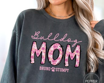 Sweat-shirt bouledogue français personnalisé, chemise bouledogue anglais couleurs confort, cadeau pour maman bouledogue, pull pour chien personnalisé cadeau pour amateur de bouledogue