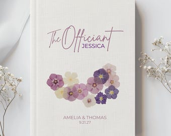 Custom Wedding Officiant Journal, Personalized Pastor Notebook, Wedding Ceremony Gift, Thank You Celebrant Gift, Ordained Friend Keepsake