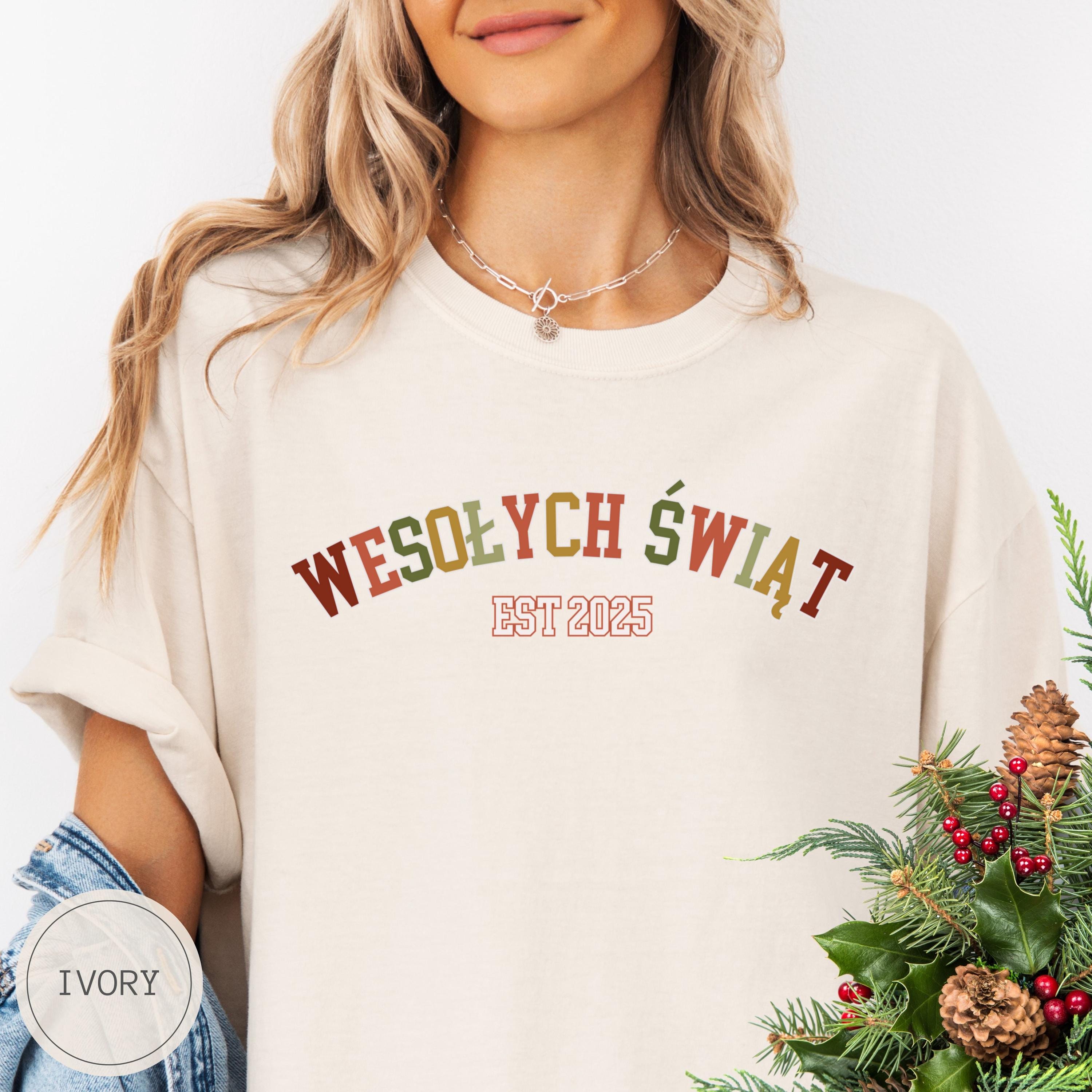 Polish Christmas Sweater, Merry Christmas Sweatshirt in Polish