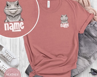 Custom Bearded Dragon Shirt, Personalized Bearded Dragon TShirt, Reptile Lover Gift, Lizard Tee, Pet Lizard Tee,Beardie Shirt, Exotic Animal