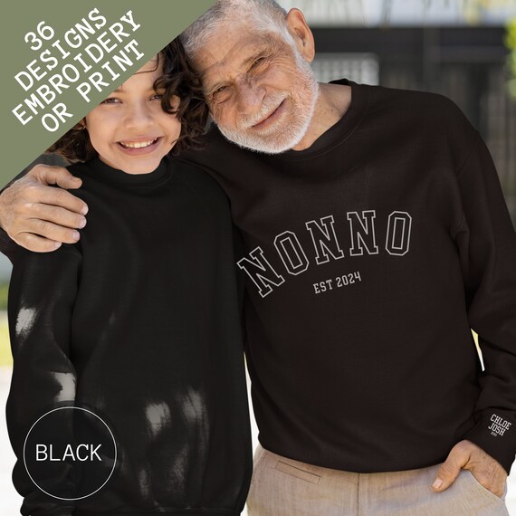 Sweat à Capuche "Nonno" Pour Grand-Père - Cadeau Italien Pour Anniversaire Ou Fête Des Pères