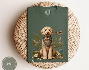 Aangepast sweatshirt labradoodle hond, comfortabele kleuren aangepast hondenshirt vintage, schattige hond moeder cadeau, gepersonaliseerd cadeau hondenliefhebber, labradoodle moeder