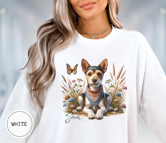 Moletom personalizado para cachorro Toy Fox Terrier, camiseta