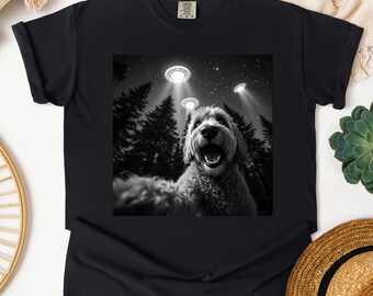 Funny Labradoodle UFO Selfie Shirt, Comfort Colors Doodle Mom Sweatshirt, Gift For Labradoodle Dog Mom TShirt, Doodle Dog Lover Dad Sweater