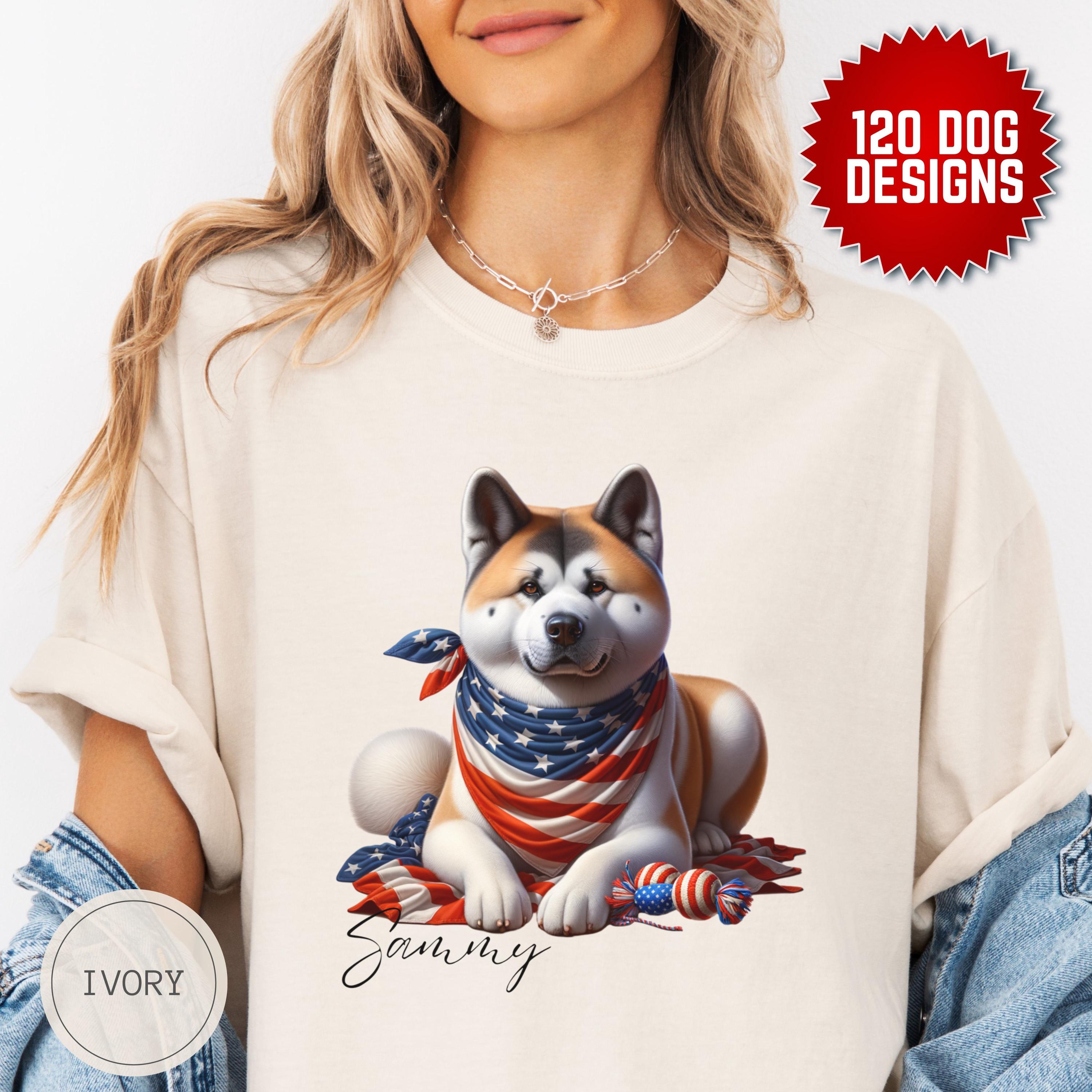 Custom Akita Dog 4th of July Dog Shirt, Fourth of July Tshirt