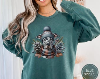 Op maat gemaakt Catahoula Leopard Dog kersttrui, Comfort Colors hondenkerstshirt, cadeau voor hondenmoeder, gepersonaliseerde trui voor hondenliefhebbers