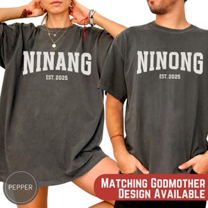 Comfort Colors Godfather Shirt, Filipino Godfather Proposal Gift, Godparent Thank You Gift, Personalized Est Sweatshirt Gift From Godchild