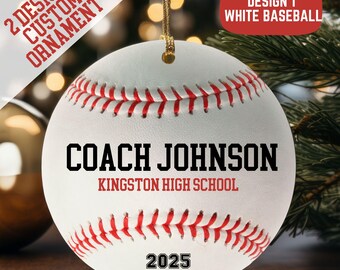 Personalized Baseball Ornament, Baseball Coach Gift For Christmas 2025, Sports Ornament, Custom Baseball Mom Gift, Kids Sports Ornament