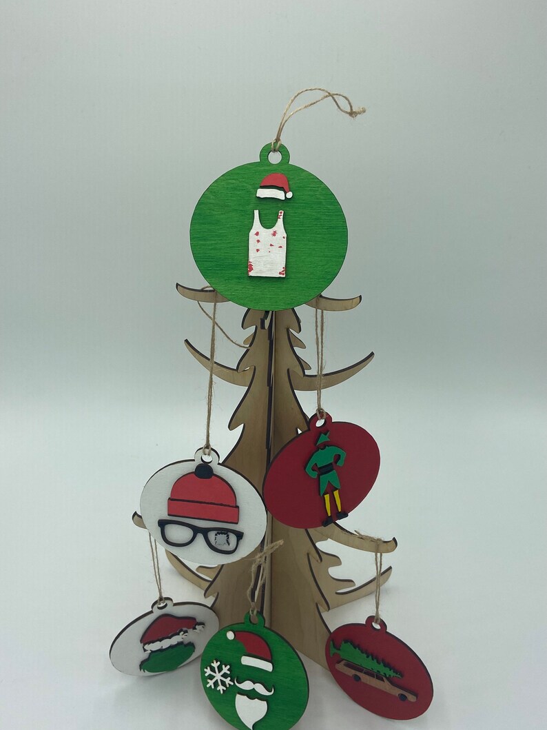 Die Hard Christmas Tree Ornament Minimalist Design Die Hard Etsy