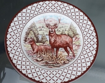 Vintage Royal Stafford Deer Speiseteller, hergestellt in England