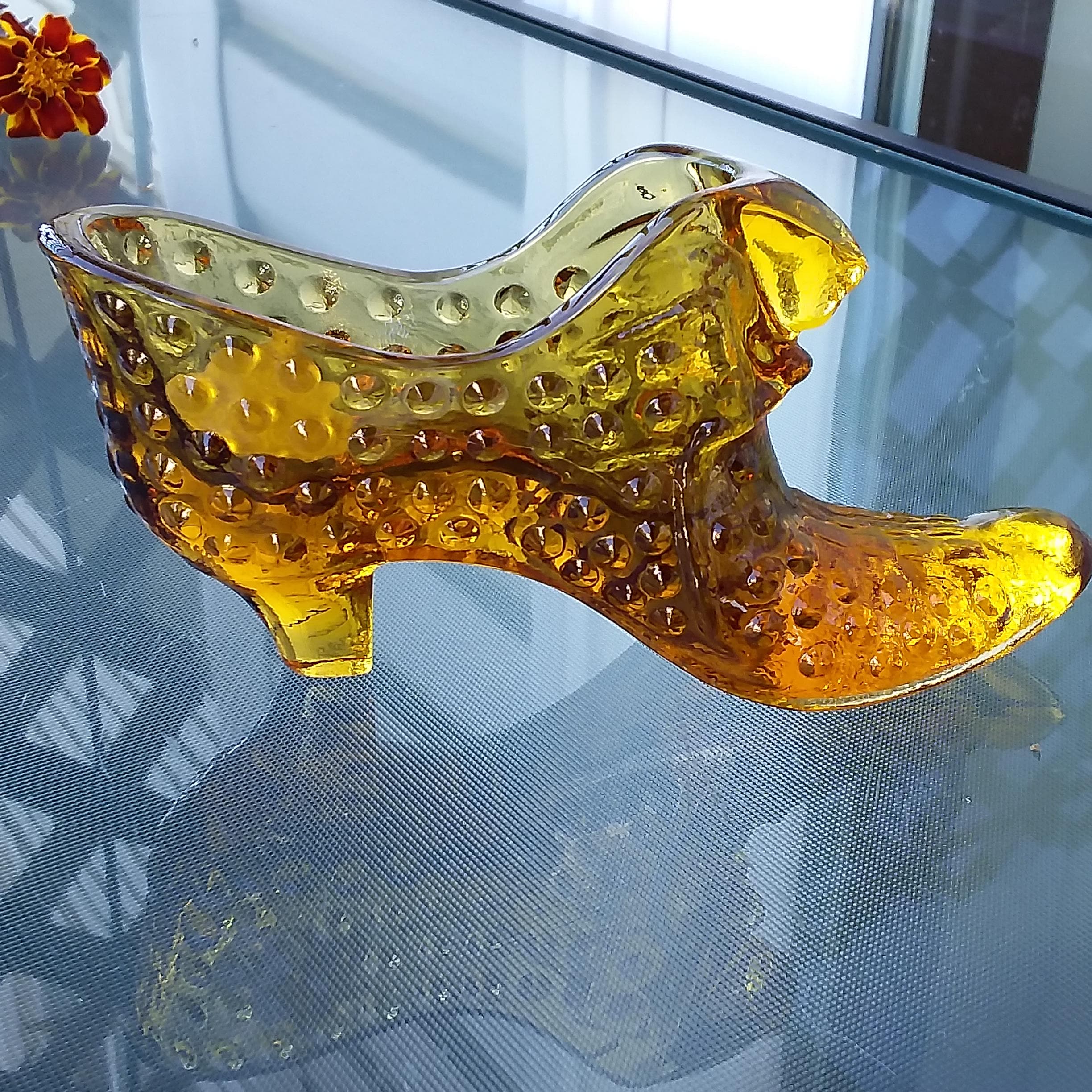 Fenton Amber Glass Hobnail - Etsy