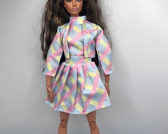 Dolls full outfit. Dolls top dolls skirt dolls jacket dolls shoes
