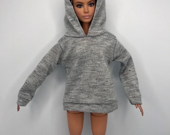 Dolls Grey hoodie. Dolls sports top. Dolls tracksuit top