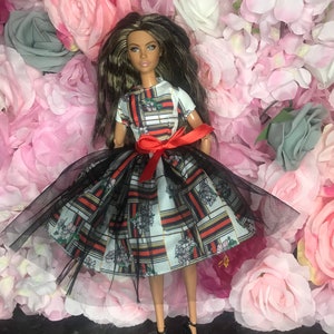Dolls short sleeve summer dress with shoes. Dolls wedding dress dolls cocktail dress dolls prom dress