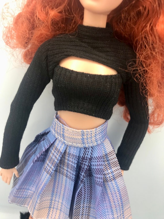 piezas de muñecas, traje, muñecas, zapatos, faldas, muñecas, top