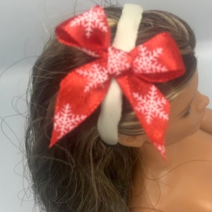 Dolls Christmas hair accessories dolls headband Christmas rhinestone embellishment.