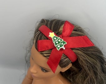 Dolls Christmas tree hair accessories dolls headband Christmas rhinestone embellishment.