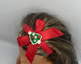 Dolls Christmas sparkly Christmas tree hair accessories dolls headband Christmas rhinestone embellishment.