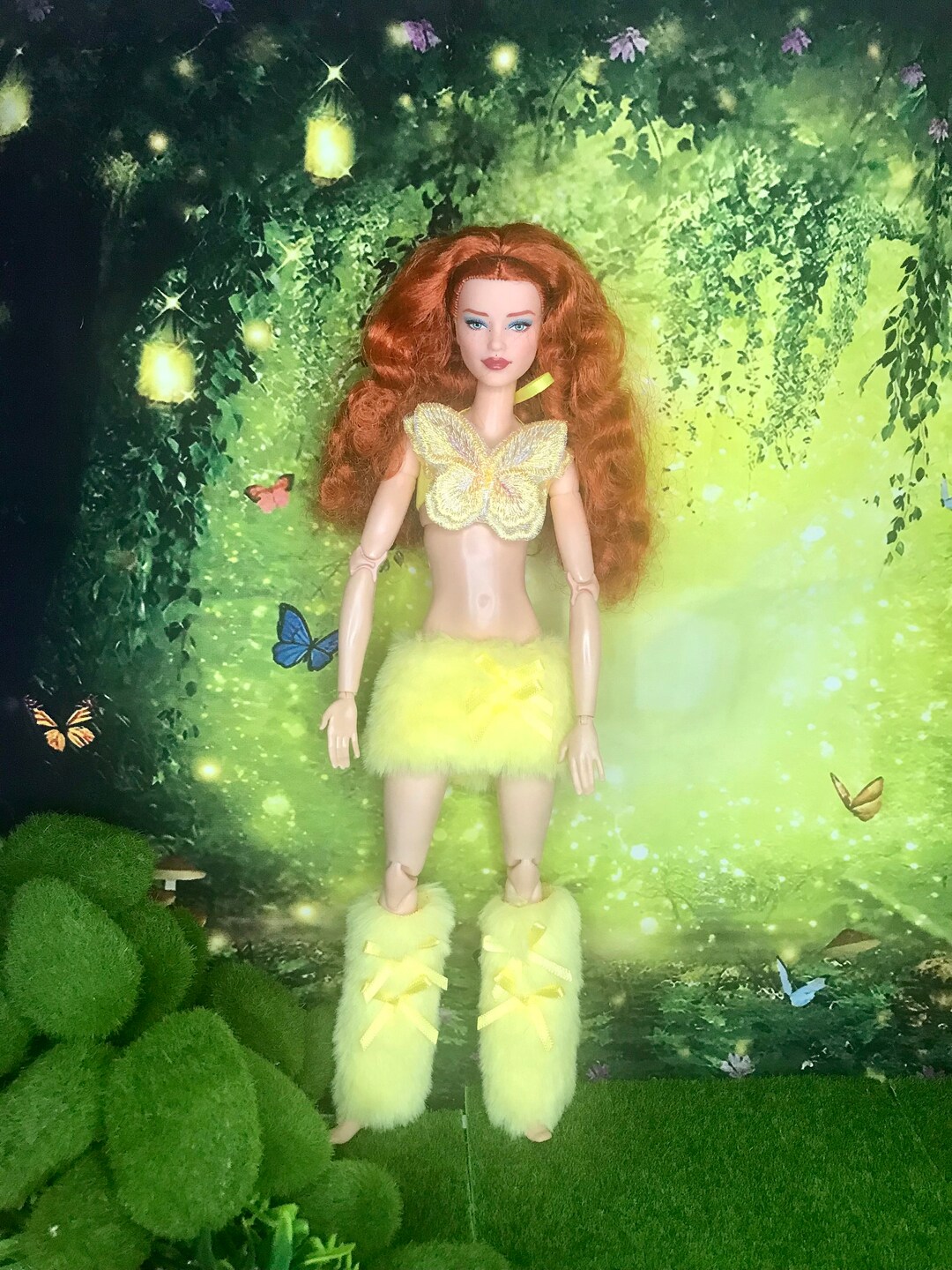 Yellow Dolls Fairy Outfit. Dolls Butterfly Outfit Dolls Etsy UK