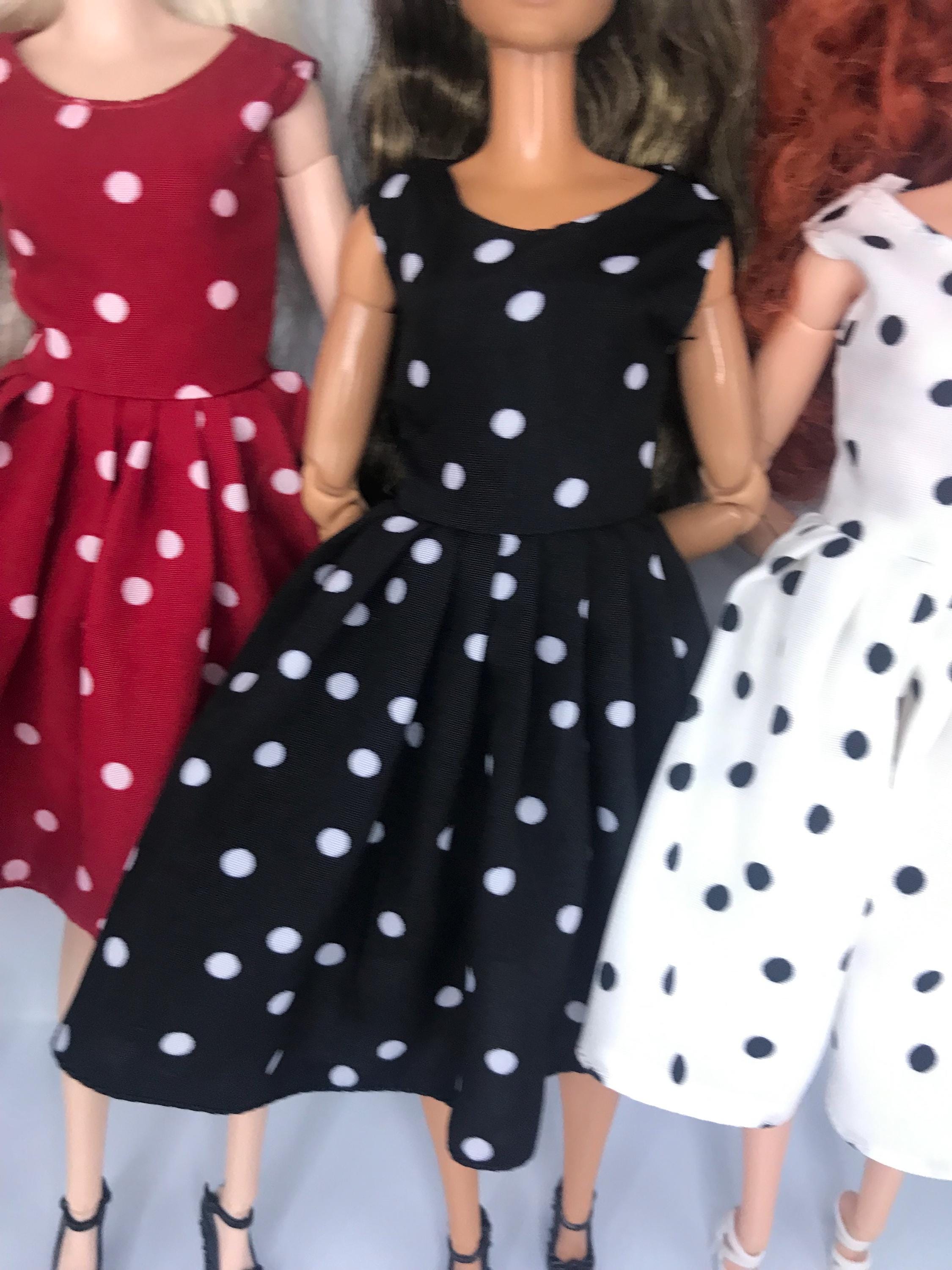 Polka Dot Barbie Dress - Etsy Polka Dot Barbie Dress - Etsy