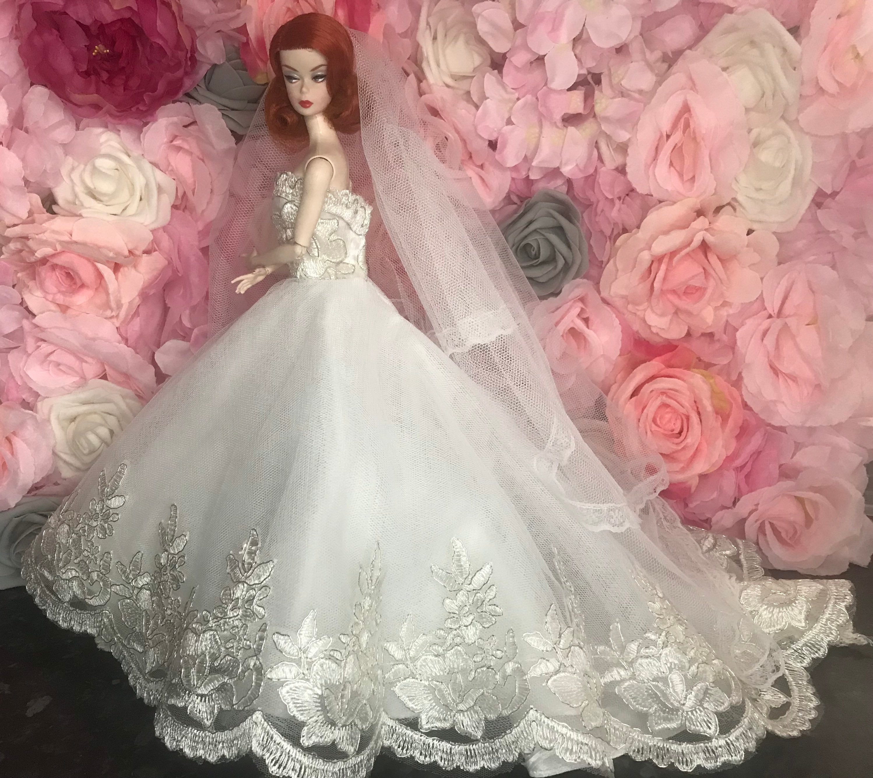 Poupée ,chic poupée barbie princesse mariée t 30cm - Un grand marché